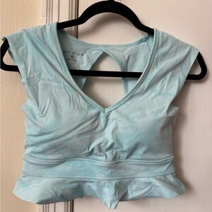 Navi Noir Light Blue Crop Top
